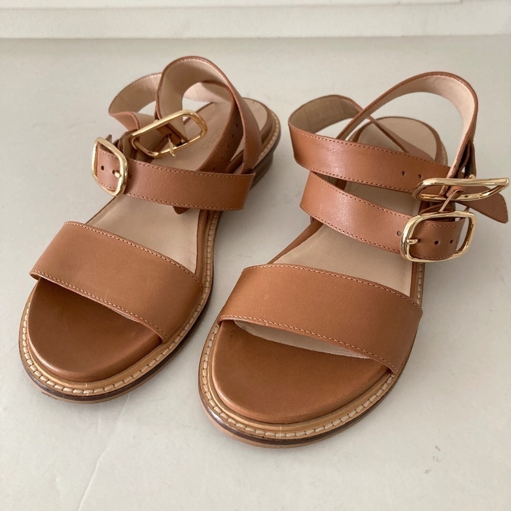 Pilcro Anthropologie Casual Gladiator Honey Leather Sandals Sz 36